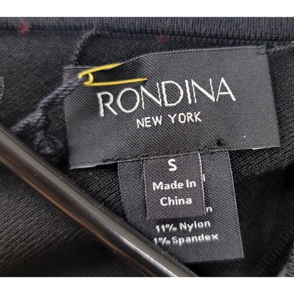 Rondina New York Sleeveless Geometric Wool Silk Blend Tank Top S Black Red White - Picture 3 of 6